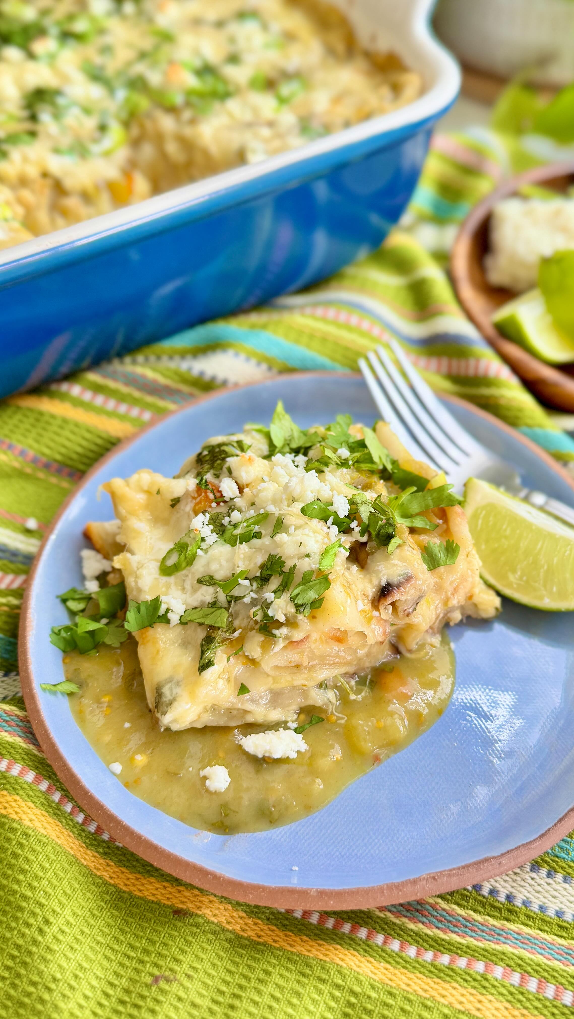 Green chili enchiladas - one of my love languages. 💚🌶️

I wasn’t born in Mexico, but I was raised on Her food, taught by family members who are from there & who cooked with the love that only comes from generations of knowing. Mexican food isn’t just something I make. It’s something I was given.
.
And this recipe? This is that food w/ an “easy button” approach!
.
Easy green chili enchiladas made with my homemade sourdough flour tortillas, stuffed with melty quesadilla cheese, smothered in a quick green chili sauce (Siete Foods enchilada sauce + roasted green chilis = 🙌), & finished with cotija, crema, cilantro & a squeeze of lime.
.
Oh & there’s a little accordion fold technique that makes assembly SO easy!
✅ No torn tortillas
✅ No fussing
✅ Just perfectly cheese-stuffed folds that bake up saucy & delish. You’re going to want to see this. 👀 check out the reel!!
.
Are you a green chili or red chili enchilada person? Drop it below 👇 (No wrong answers. But also… green chili. 😄).
.
Gluten-free option using @sietefoods tortillas; it can also be made dairy free as needed.

comment: RECIPE & I’ll send you a link to the recipe or find via the link in bio,
Just in time for your Cinco de Mayo menu! 🎉

https://backporchpaleo.com/2026/04/29/easy-green-chili-enchiladas-with-sourdough-discard-flour-tortillas/

@lehimills @vvsupremo 

#CincoDeMayo #GreenChiliEnchiladas #EasyEnchiladas #SourdoughDiscard #MexicanFood